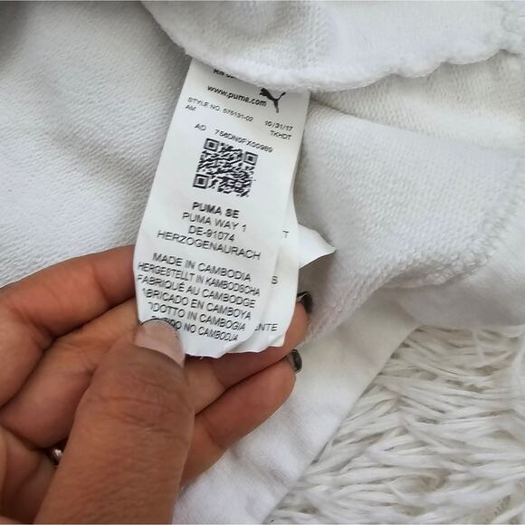 Men's Puma German Logo Tower White Crew T-Shirt Size Medium - Picture 7 of 12